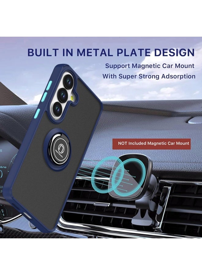 Case for Samsung Galaxy S26 5G with Ring Stand, Matte Translucent Shockproof Bumper Protective Cover for Samsung Galaxy S26 - Image 2